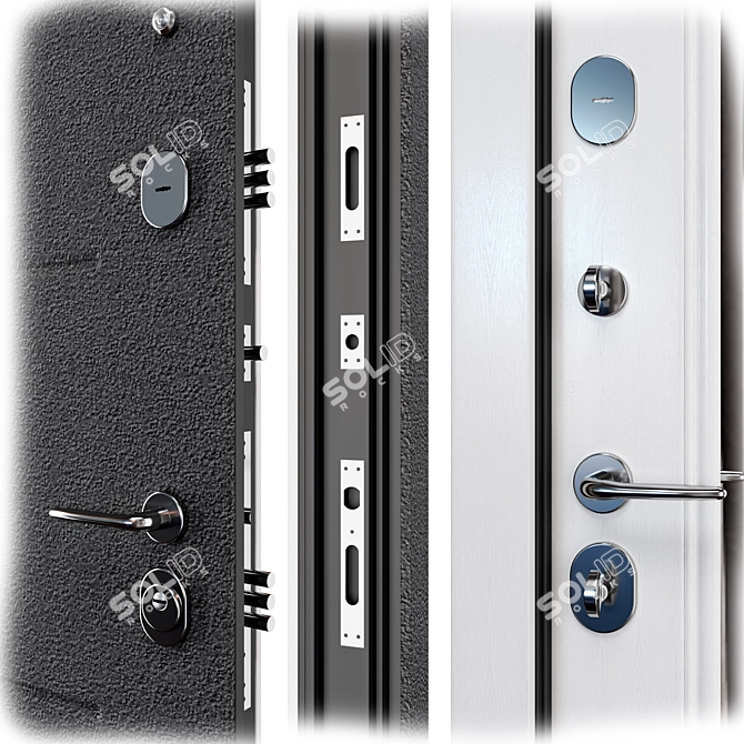 Metal Entrance Door, Porta R 104.П61 3D model image 2