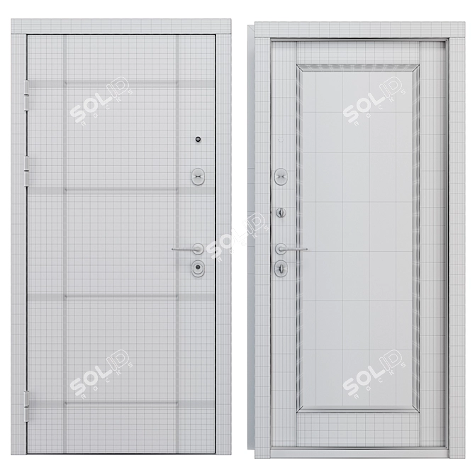 Metal Entrance Door, Porta R 104.П61 3D model image 4