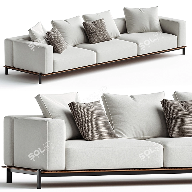 Poliform Brera Modular Sofa Set 3D model image 3