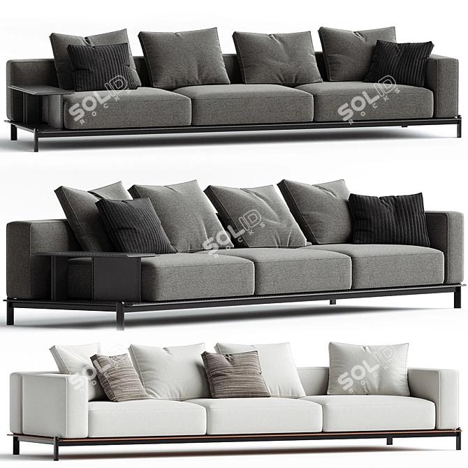 Poliform Brera Modular Sofa Set 3D model image 5