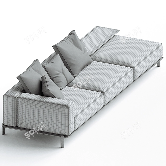 Modern Brera Sofa Set System 3D model image 4