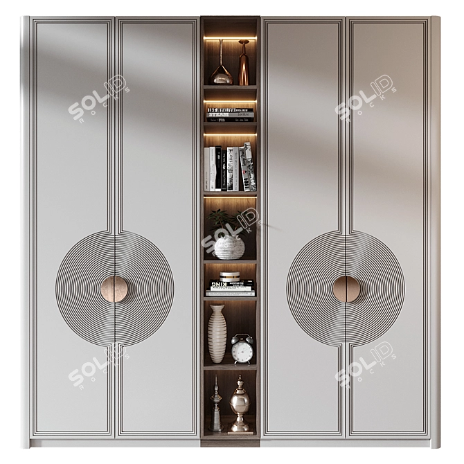 Modern Wardrobe Decor Set 3D model image 1