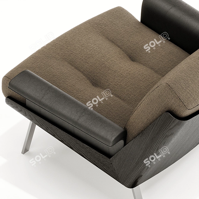 Contemporary Daiki Armchair: Style & Comfort 3D model image 6