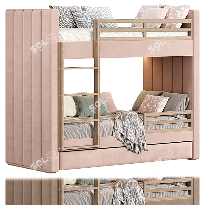 Cosy Bunk Bed Solution 3D model image 1