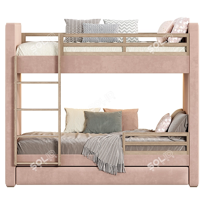 Cosy Bunk Bed Solution 3D model image 5