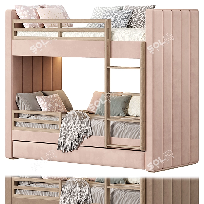 Cosy Bunk Bed Solution 3D model image 6