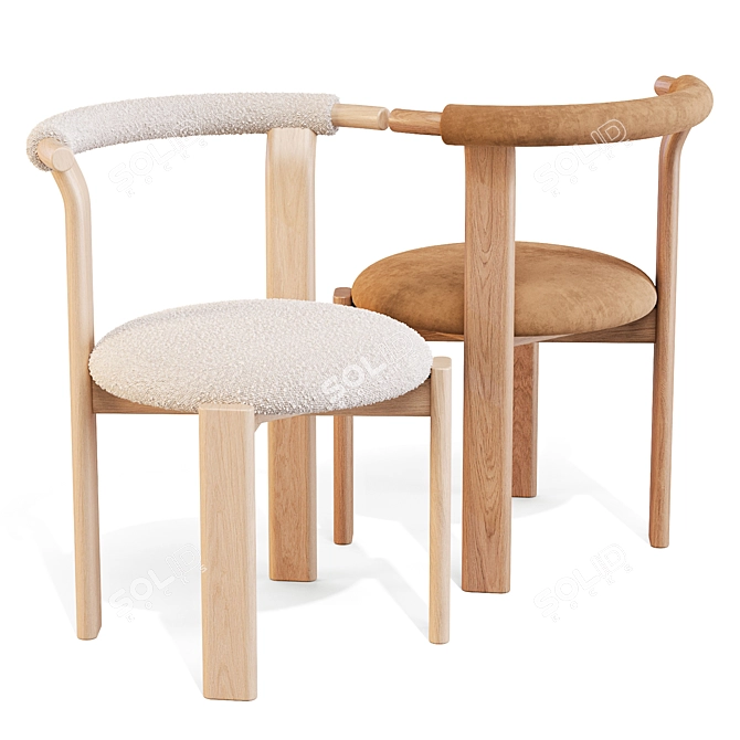 Soho Home Zita Dining Chairs 3D model image 1