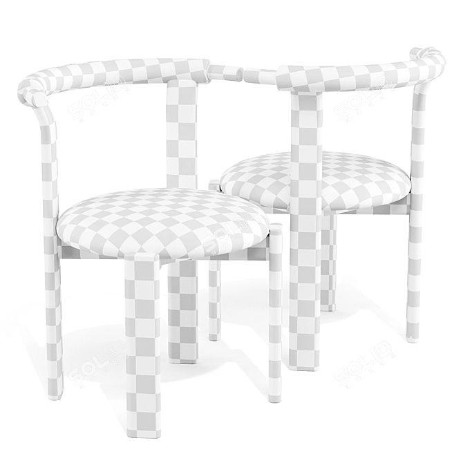 Soho Home Zita Dining Chairs 3D model image 6