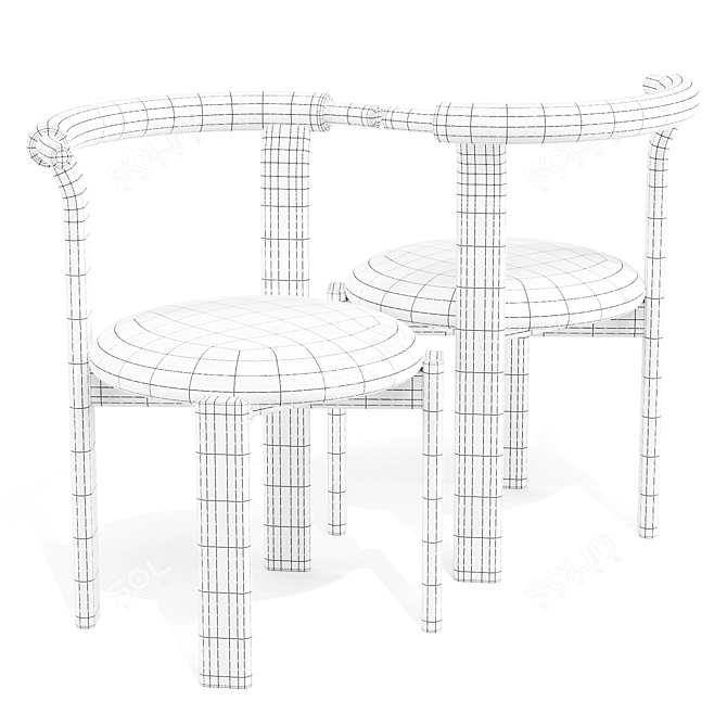 Soho Home Zita Dining Chairs 3D model image 7