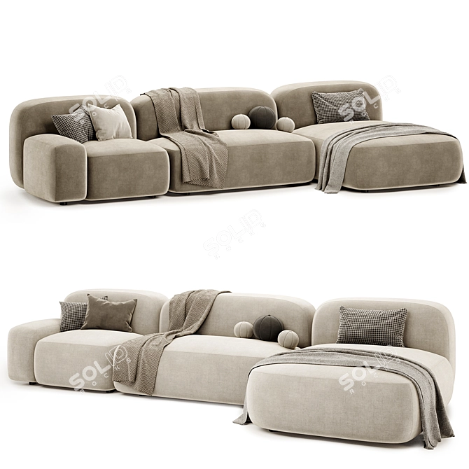 Ribble Set 02 Modular Sofa 3D model image 2