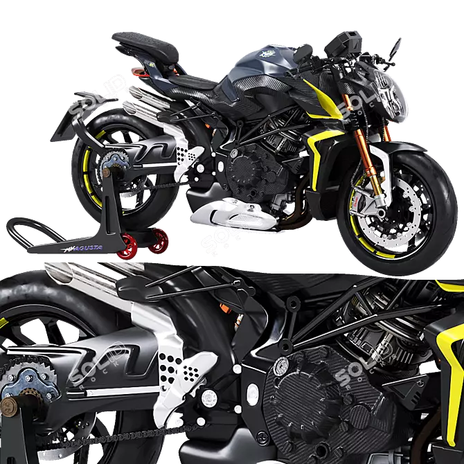 2021 MV Agusta Brutale 1000 RR 3D Model 3D model image 1