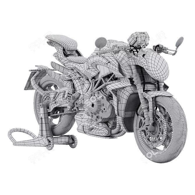 2021 MV Agusta Brutale 1000 RR 3D Model 3D model image 7