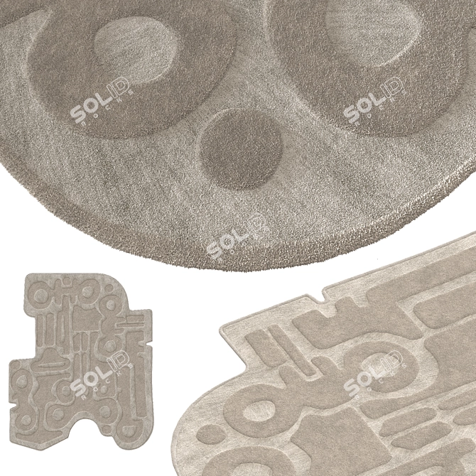 Ghodrati Rug KEYS Collection 3D model image 2