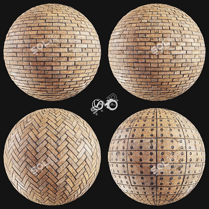 PBR Brick Material Pack Vol13 3D model image 1