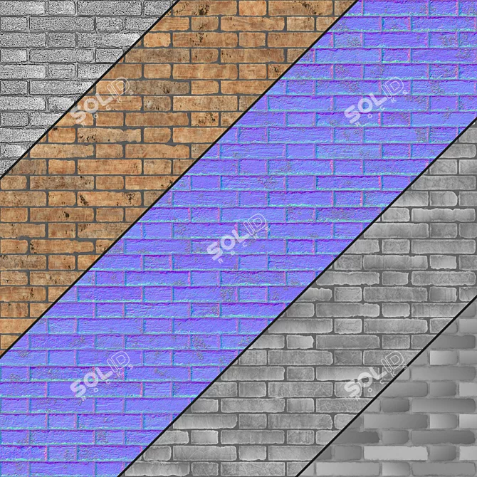 PBR Brick Material Pack Vol13 3D model image 6