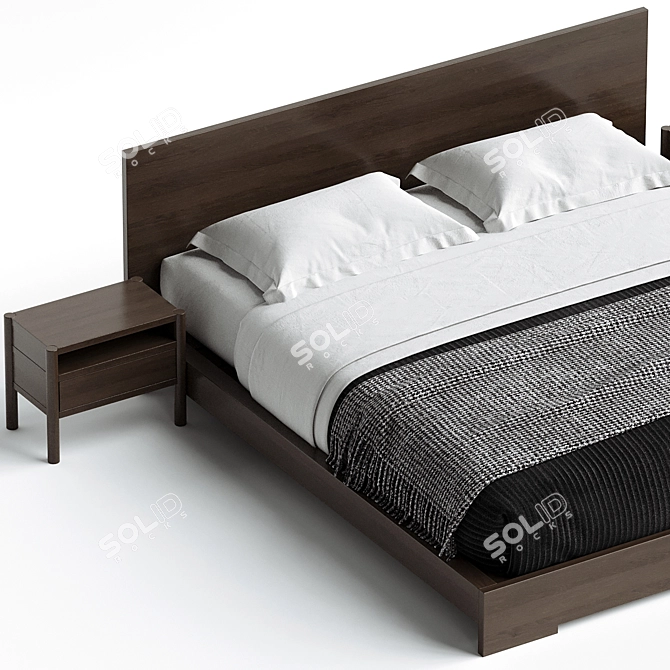 Sleek Atlantico Bed Design 3D model image 2