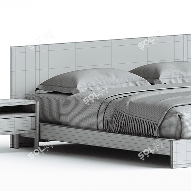 Sleek Atlantico Bed Design 3D model image 3