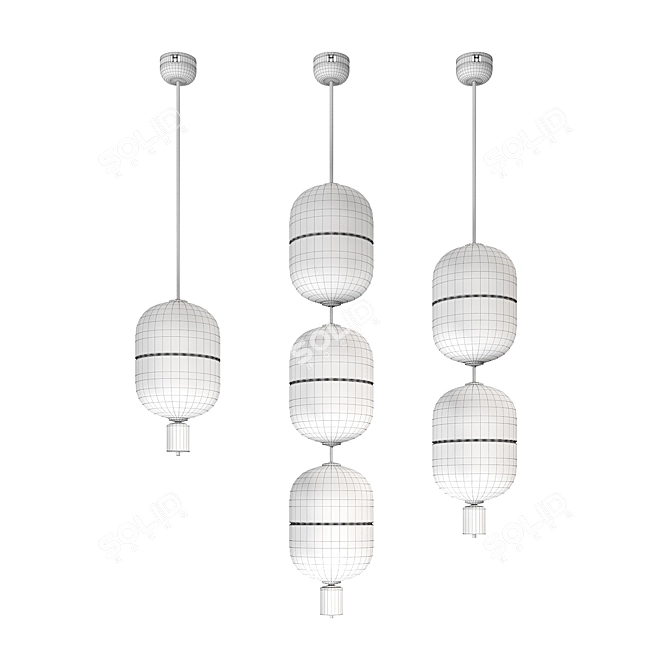 Modern Design Platte Lamp Fixture 3D model image 4