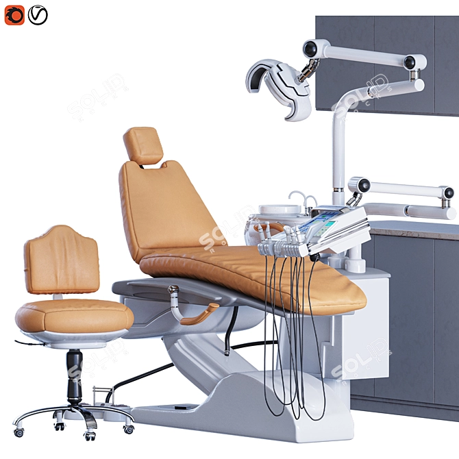 Dental Chair 01 Multifunctional Furniture 3D model image 4