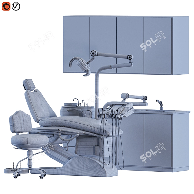 Dental Chair 01 Multifunctional Furniture 3D model image 5