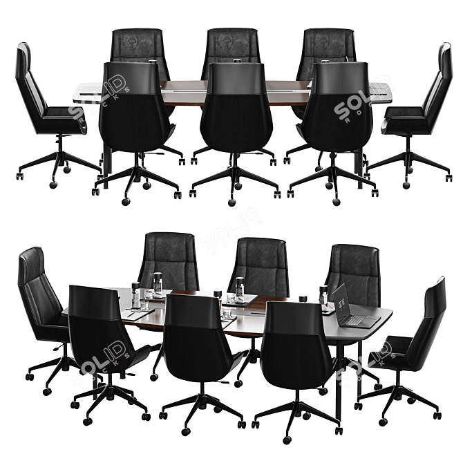 Versatile Meeting Table in Millimeters 3D model image 5