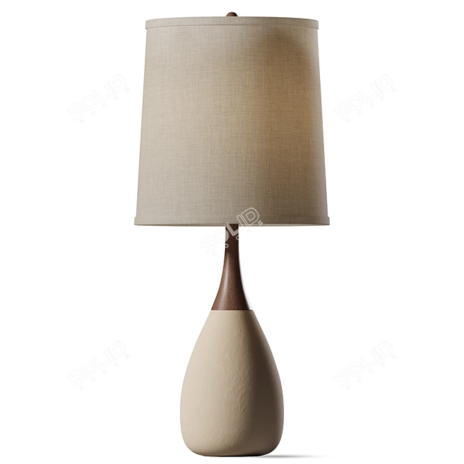 Elegant Brass Esther Lamp 3D model image 1