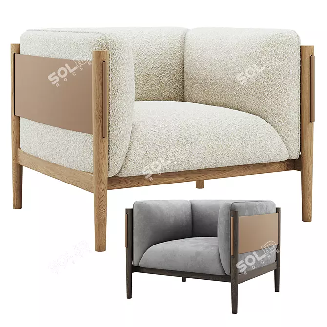 Scandinavian Comfort Armchair 3D model image 1