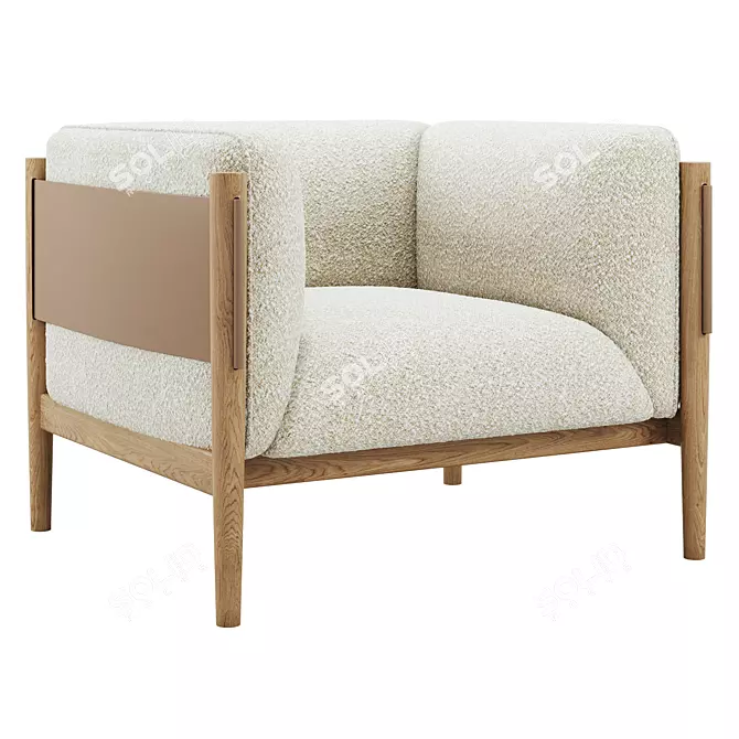 Scandinavian Comfort Armchair 3D model image 2
