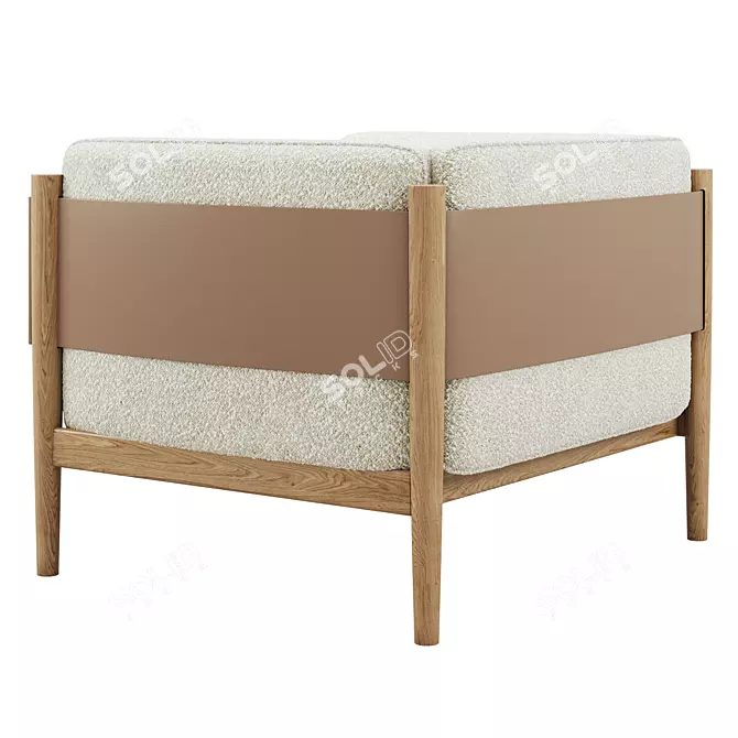 Scandinavian Comfort Armchair 3D model image 4