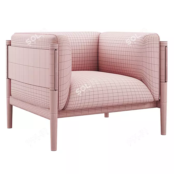 Scandinavian Comfort Armchair 3D model image 5