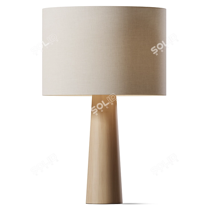 Elegant White Table Lamp 3D model image 1