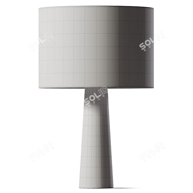 Elegant White Table Lamp 3D model image 2