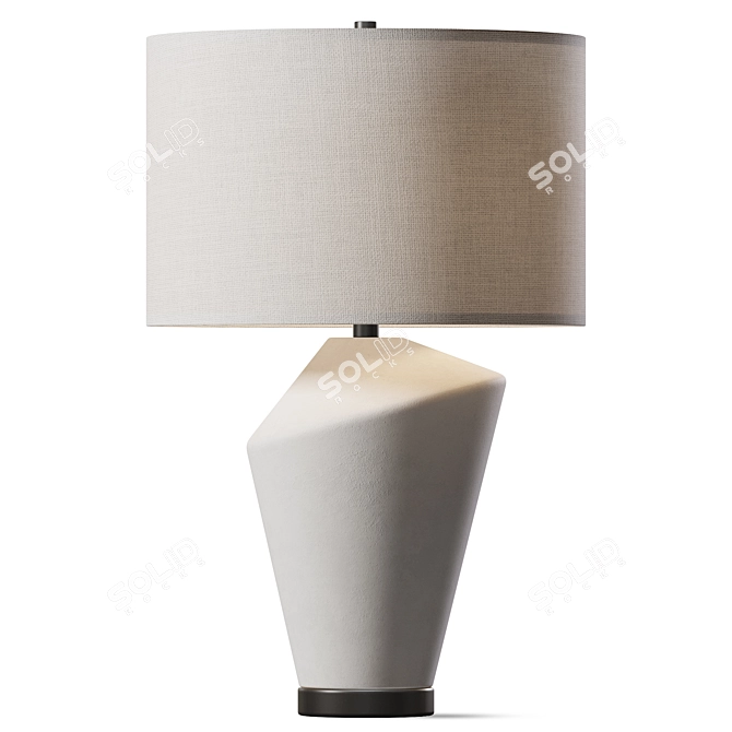 Sleek Metal Table Lamp 3D model image 1