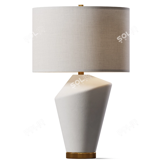 Sleek Metal Table Lamp 3D model image 2