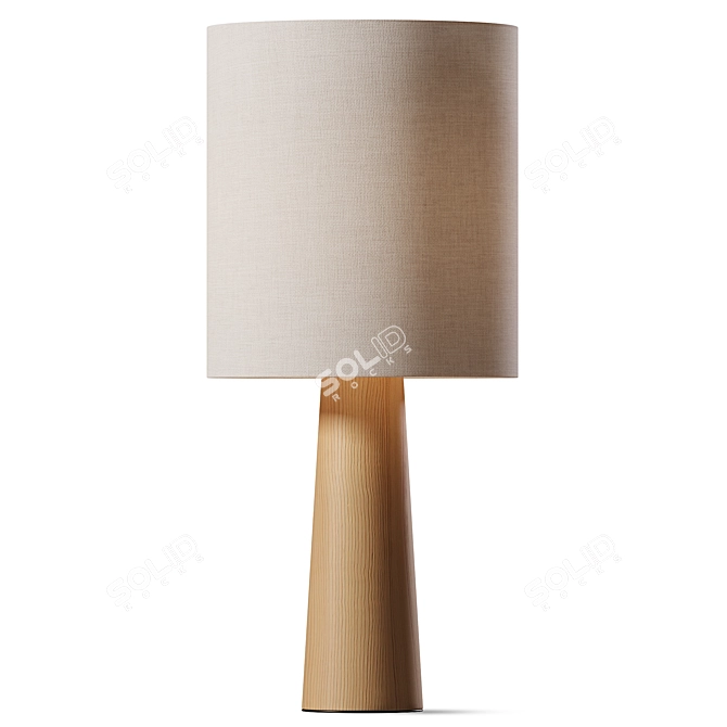 Elegant Blush Table Lamp 3D model image 1