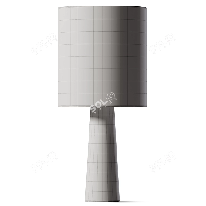 Elegant Blush Table Lamp 3D model image 2