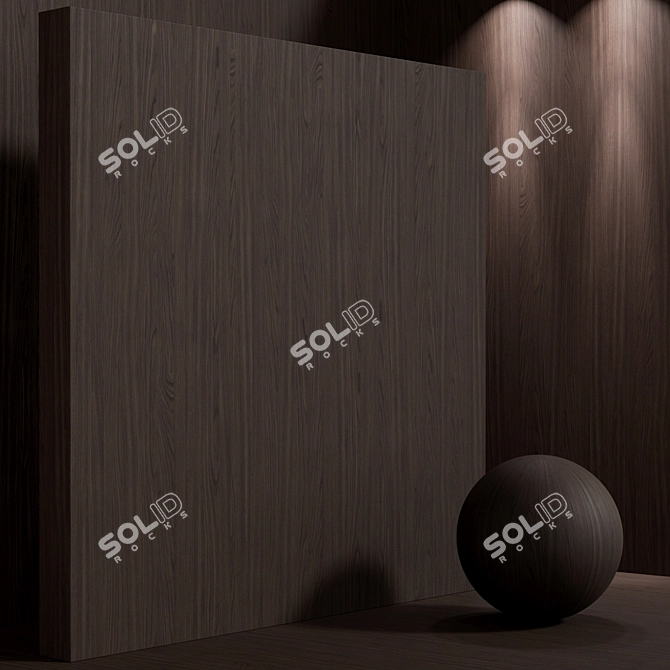 Seamless Walnut Wood Material Set 3D model image 2