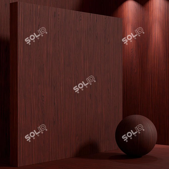 Seamless Walnut Wood Material Set 3D model image 3