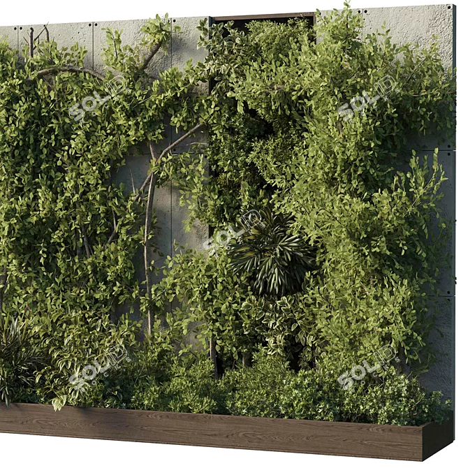 Outdoor Plant 195 Wall Garden 3D model image 4