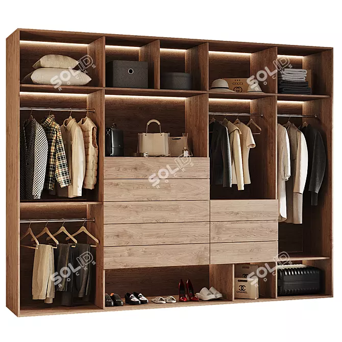 Modern Wardrobe 3D Model | FBX 3D model image 6