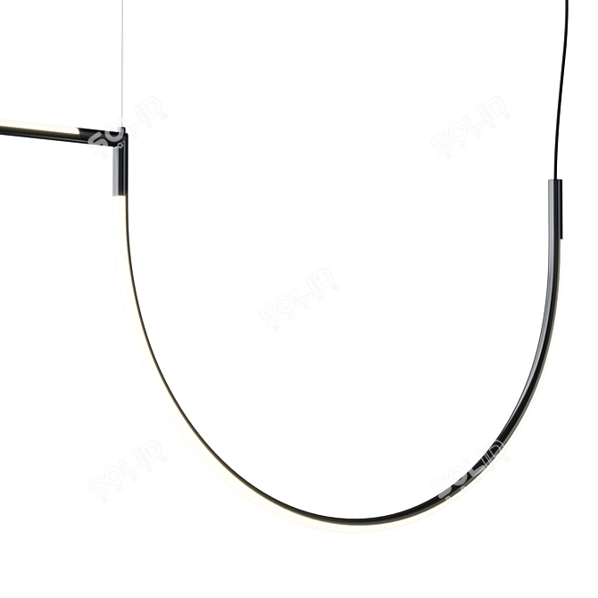 Sleek Modular LED Pendant Lamp 3D model image 3