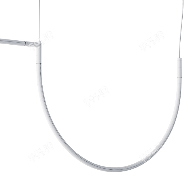Sleek Modular LED Pendant Lamp 3D model image 4