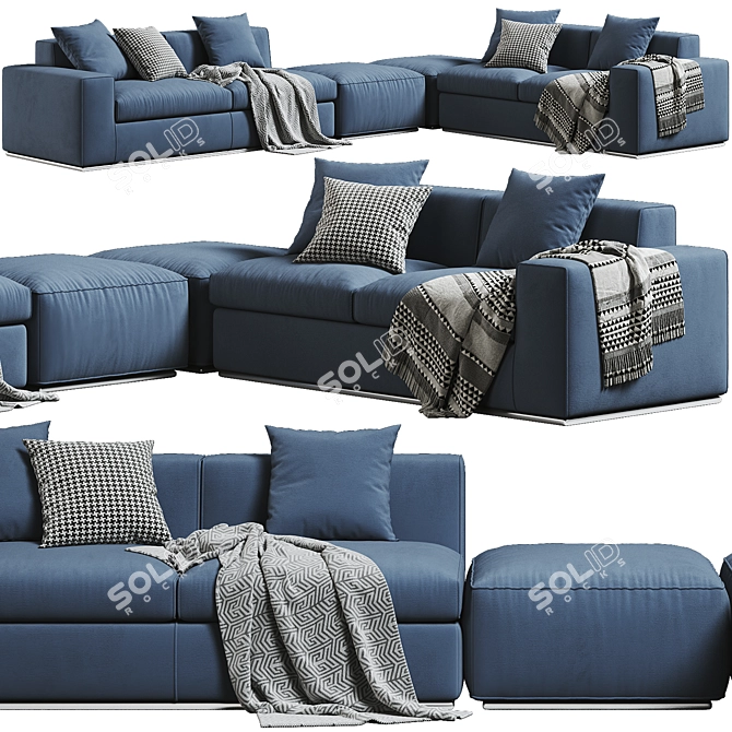 Contemporary Steve Composition 02 Sofa 3D model image 1