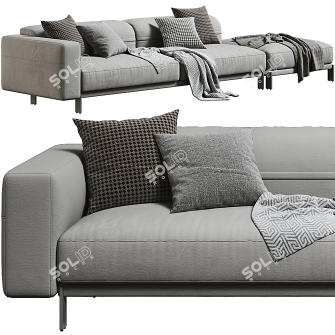 Sleek Bepop Sofa: Modern Elegance 3D model image 1