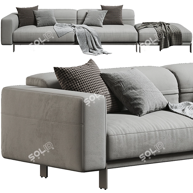 Sleek Bepop Sofa: Modern Elegance 3D model image 2