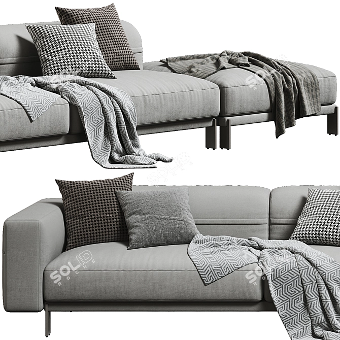 Sleek Bepop Sofa: Modern Elegance 3D model image 3