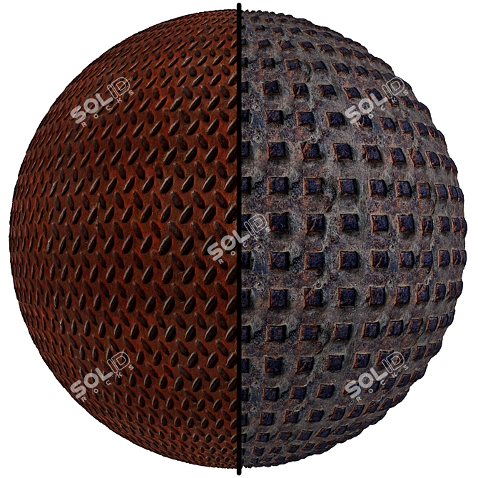  Metal Patterned Flooring Bundle | Seamless | 4K 3D model image 1