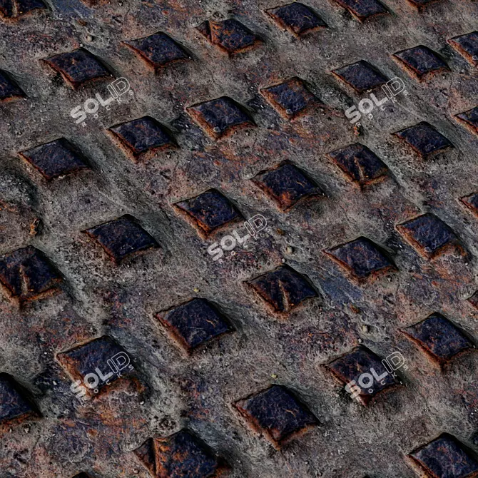  Metal Patterned Flooring Bundle | Seamless | 4K 3D model image 3