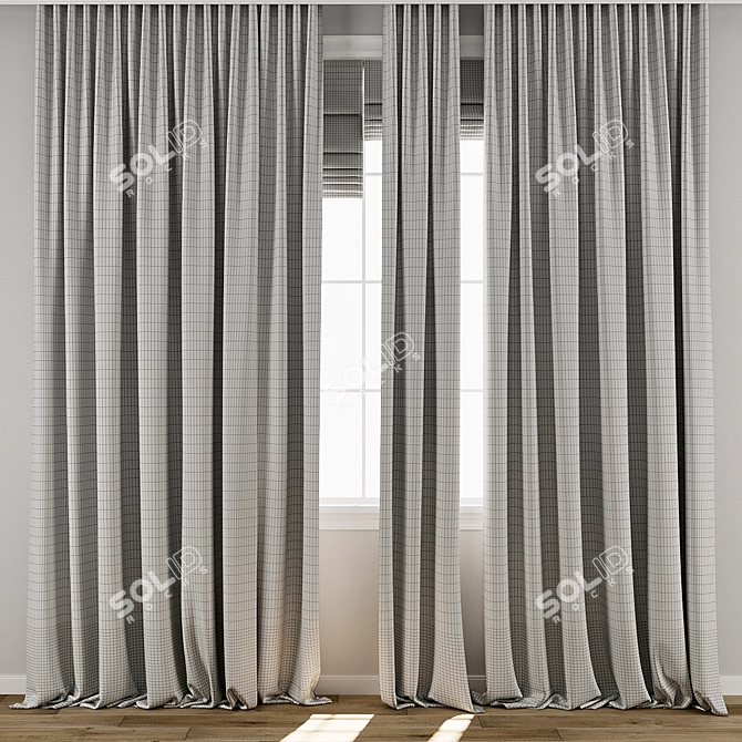 Modern Curtain Model Pack 3D model image 3