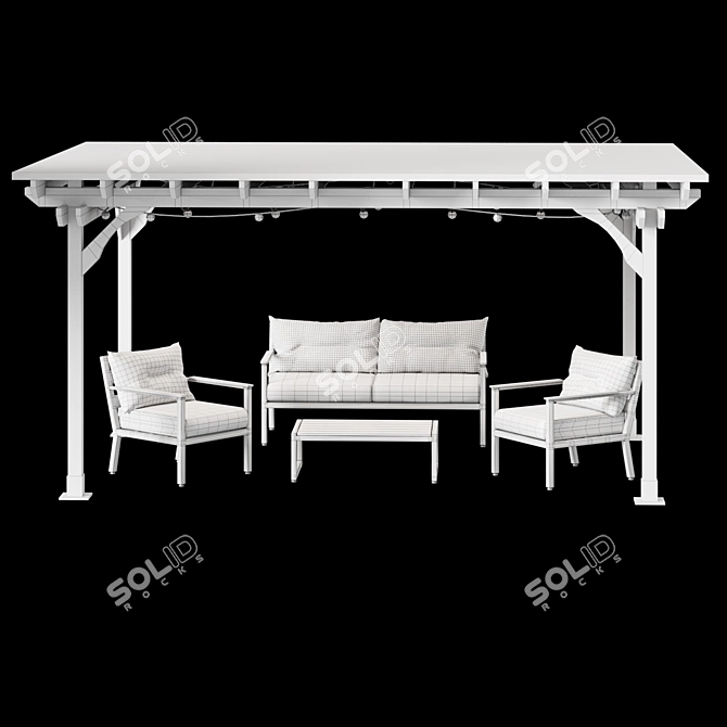 Provençal Pergola with Efficiency 3D model image 5